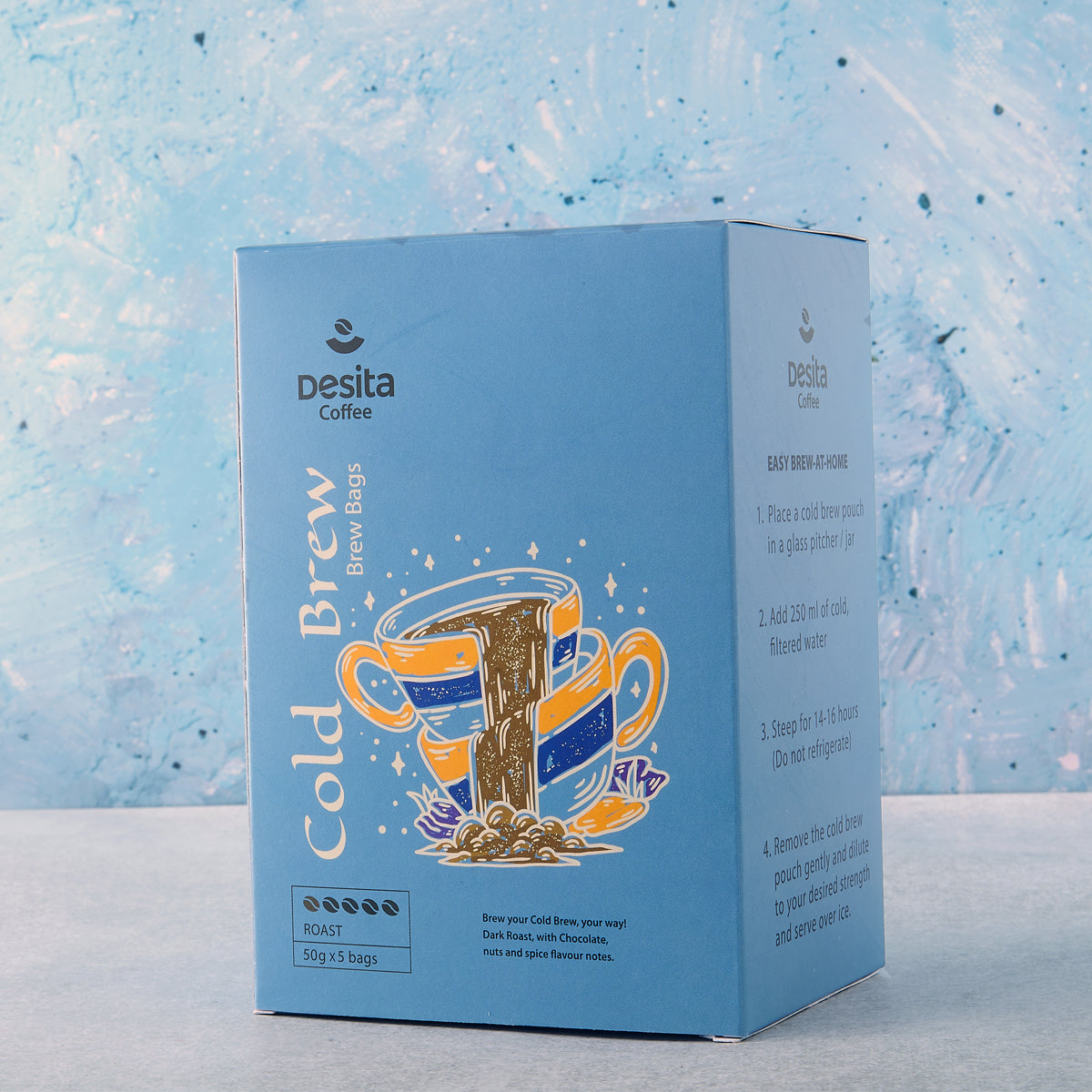 Desita – Cold Brew Bags | Box of 5 | Roasted for Cold Extraction