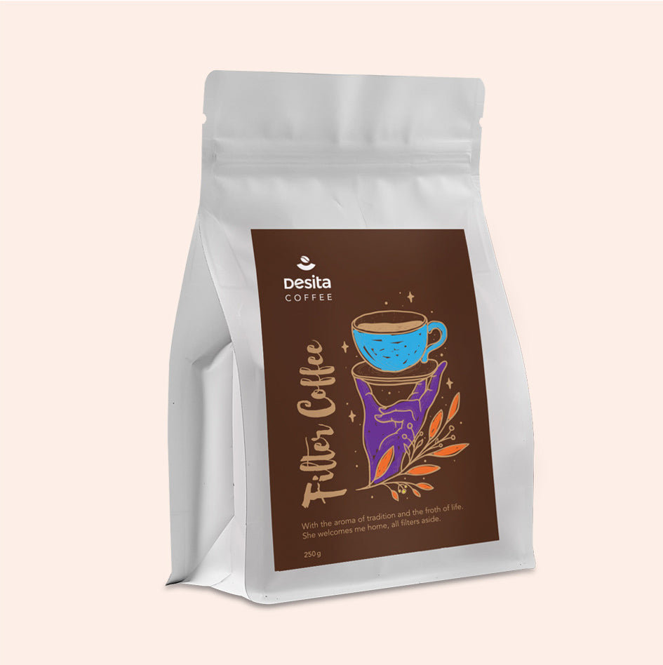 Desita – South Indian Filter Coffee 250g | Roasted and Ground for Traditional Filter Brewing